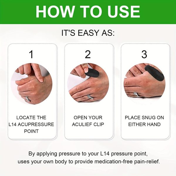 1 Pc Sugar Control LI4 Acupressure Point Clip – Wearable Headache & Stress Relief Hand Clip