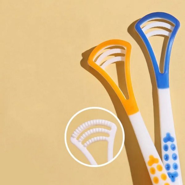 1-Piece Double-Head Tongue Scraper | Oral Hygiene Cleaner | Fights Bad Breath | Random Color