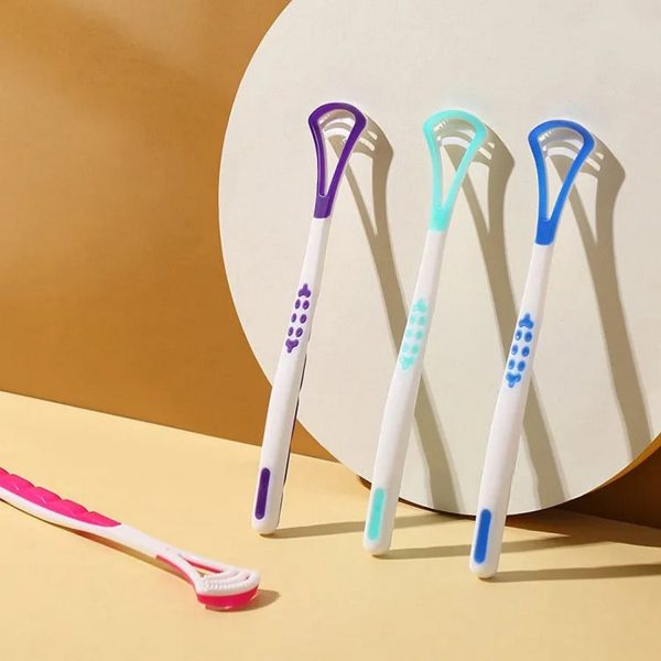 1-Piece Double-Head Tongue Scraper | Oral Hygiene Cleaner | Fights Bad Breath | Random Color