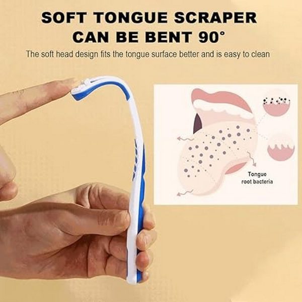 1-Piece Double-Head Tongue Scraper | Oral Hygiene Cleaner | Fights Bad Breath | Random Color