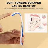 1-Piece Double-Head Tongue Scraper | Oral Hygiene Cleaner | Fights Bad Breath | Random Color