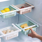 Adjustable Fridge Storage Basket – Plastic Stretchable Organizer