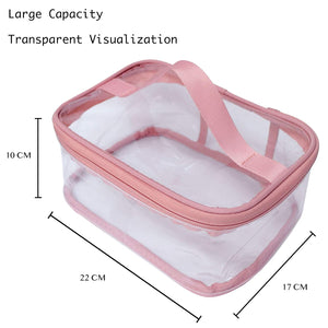 Clear Makeup Cosmetic Bag – Portable Travel Toiletry Organizer
