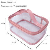 Clear Makeup Cosmetic Bag – Portable Travel Toiletry Organizer