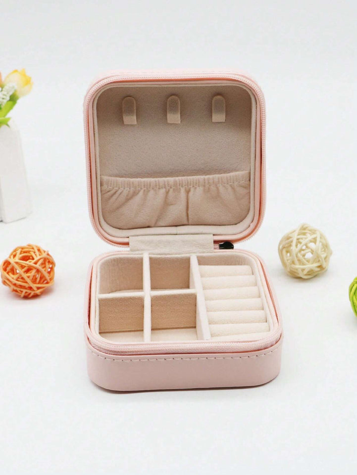 Leather Jewellery Storage Box – Earrings, Rings & Makeup Organizer