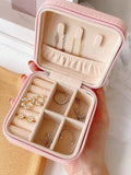 Leather Jewellery Storage Box – Earrings, Rings & Makeup Organizer