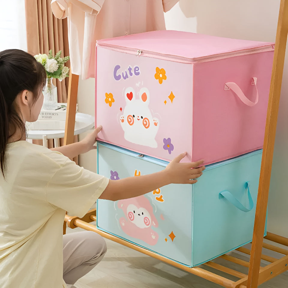 Lucky Teddy Bear Storage Bag – Clothes & Toy Organizer Box