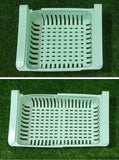 Adjustable Fridge Storage Basket – Plastic Stretchable Organizer