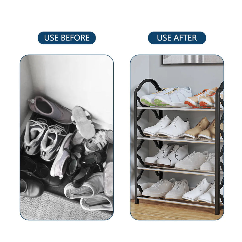 Non-Breakable 4-Layer Floor Standing Shoes Rack Organizer