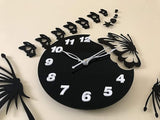 3d wall clock Butterfly Wooden Wall Clock *SMALL*