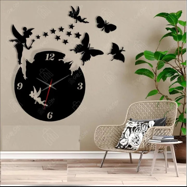 3d wall clock with light Wooden Clock With Light