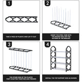 Non-Breakable 4-Layer Floor Standing Shoes Rack Organizer