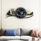 forest figure Deer 3d wood Wall clock