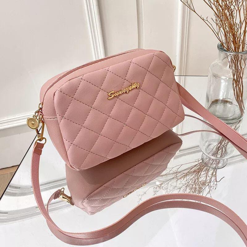 Girls PU Leather Embroidered Shoulder Bag – White Stylish Purse