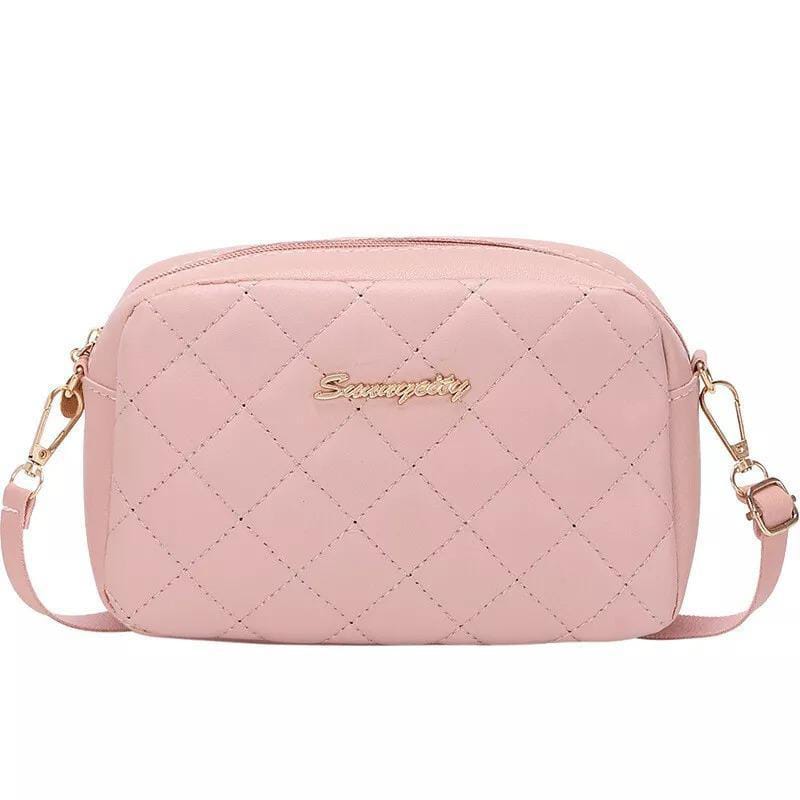 Girls PU Leather Embroidered Shoulder Bag – White Stylish Purse