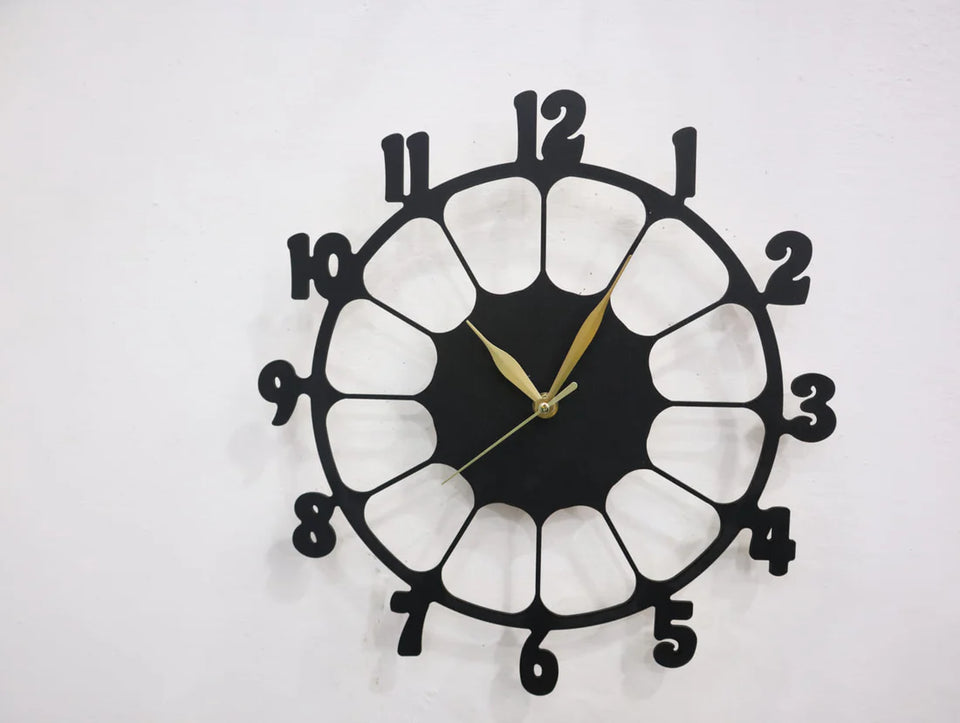 Retro Design 3D Wooden wall clock