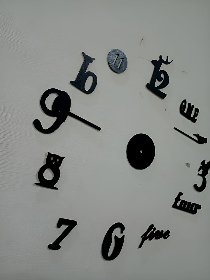 Decorative 3D Clock / DIY Clock Creative 3D Wooden wall clock