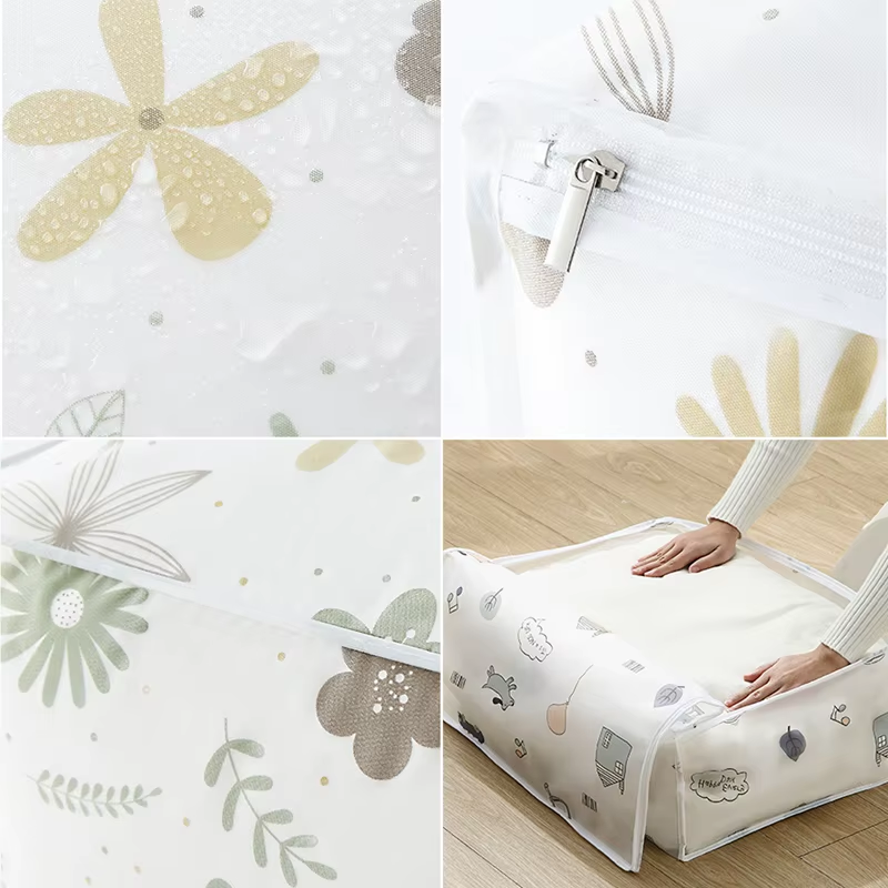 Waterproof Quilt Storage Bag – Folding Closet Organizer with Zipper
