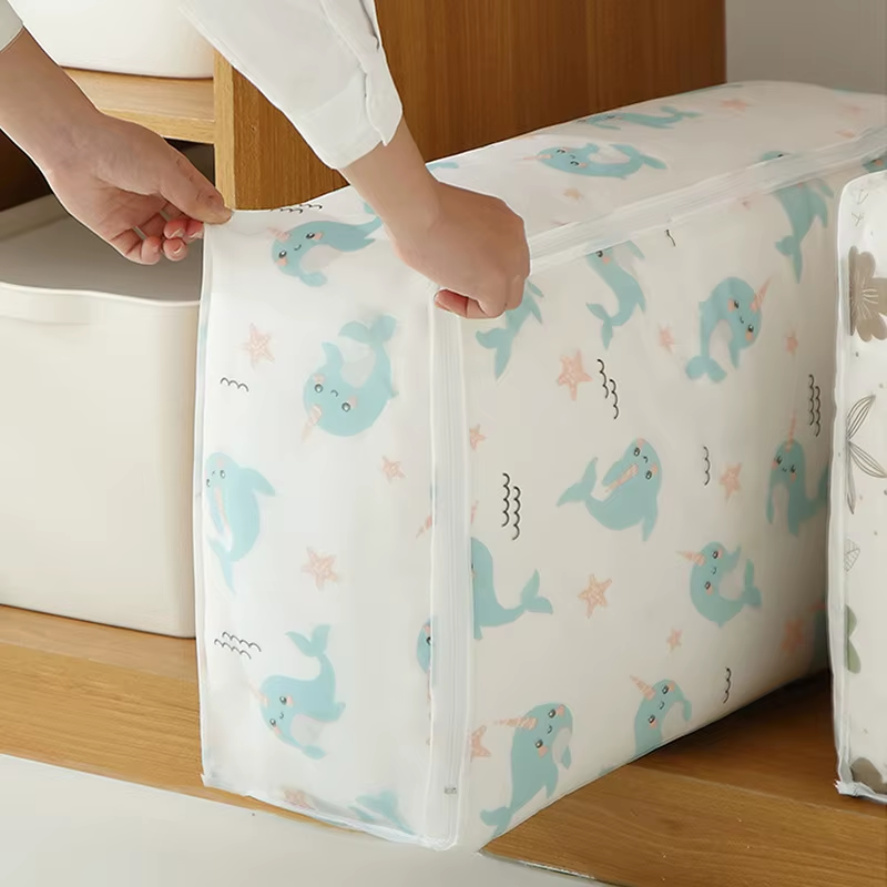 Waterproof Quilt Storage Bag – Folding Closet Organizer with Zipper