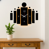 3d Tile Wall Clock | Wooden Tile Wall Clock Frame