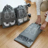 Travel Shoe Bag – Dustproof & Reusable Shoe Organizer (Grey)