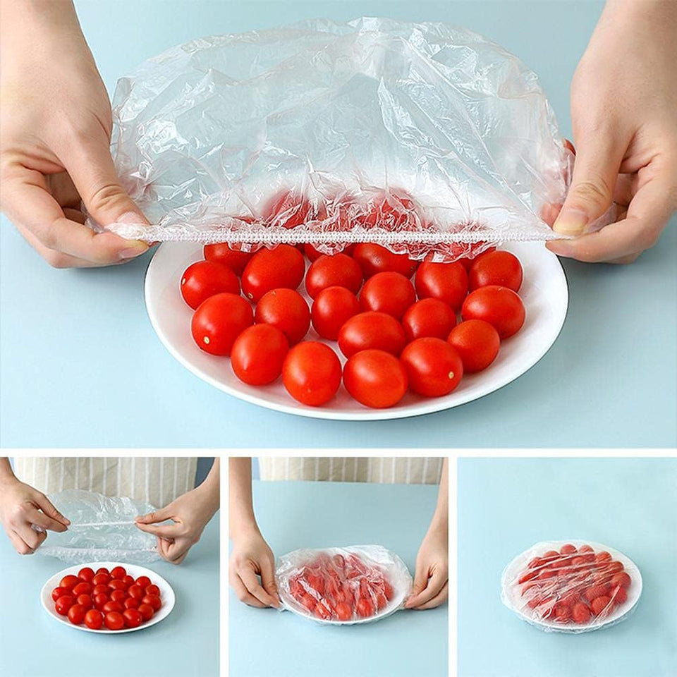 100pcs Disposable Plastic Food Storage Bags – Resealable & Multi-Purpose