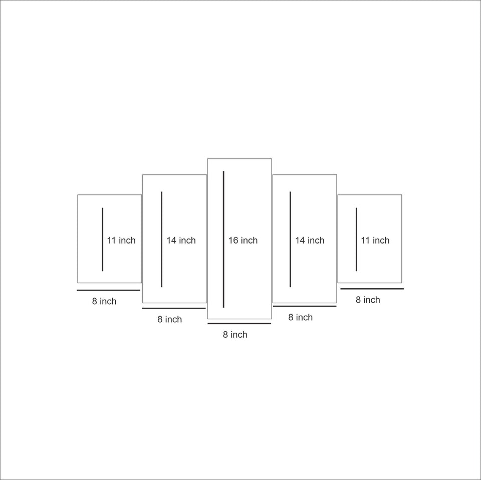 5 Piece Modular HD Printed Wall Frame