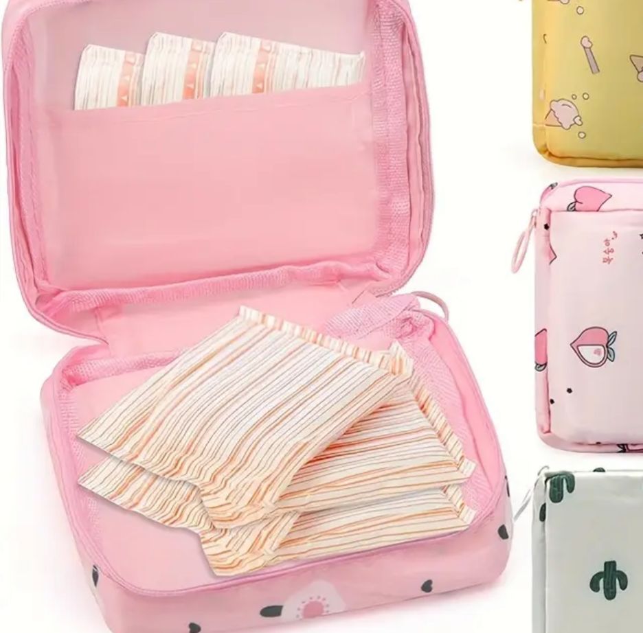 Women’s Portable Pouch – Cosmetic & Sanitary Pad Organizer
