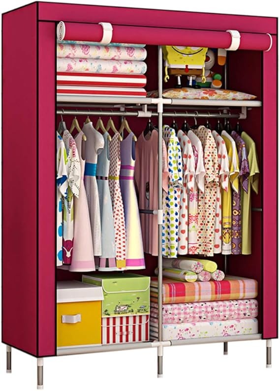 2 Door Foldable Closet Wardrobe – Portable Storage Organizer
