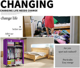 2 Door Foldable Closet Wardrobe – Portable Storage Organizer