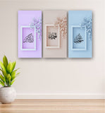 Set of 3pcs Islamic Wall Frames, Sticky phototiles