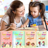 Sank Magic Book + LCD Writing Tablet for Kids – Reusable Learning Set