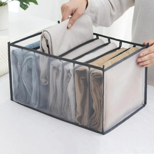 7-Grid Foldable Clothes Organizer Box