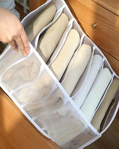 7-Grid Foldable Clothes Organizer Box