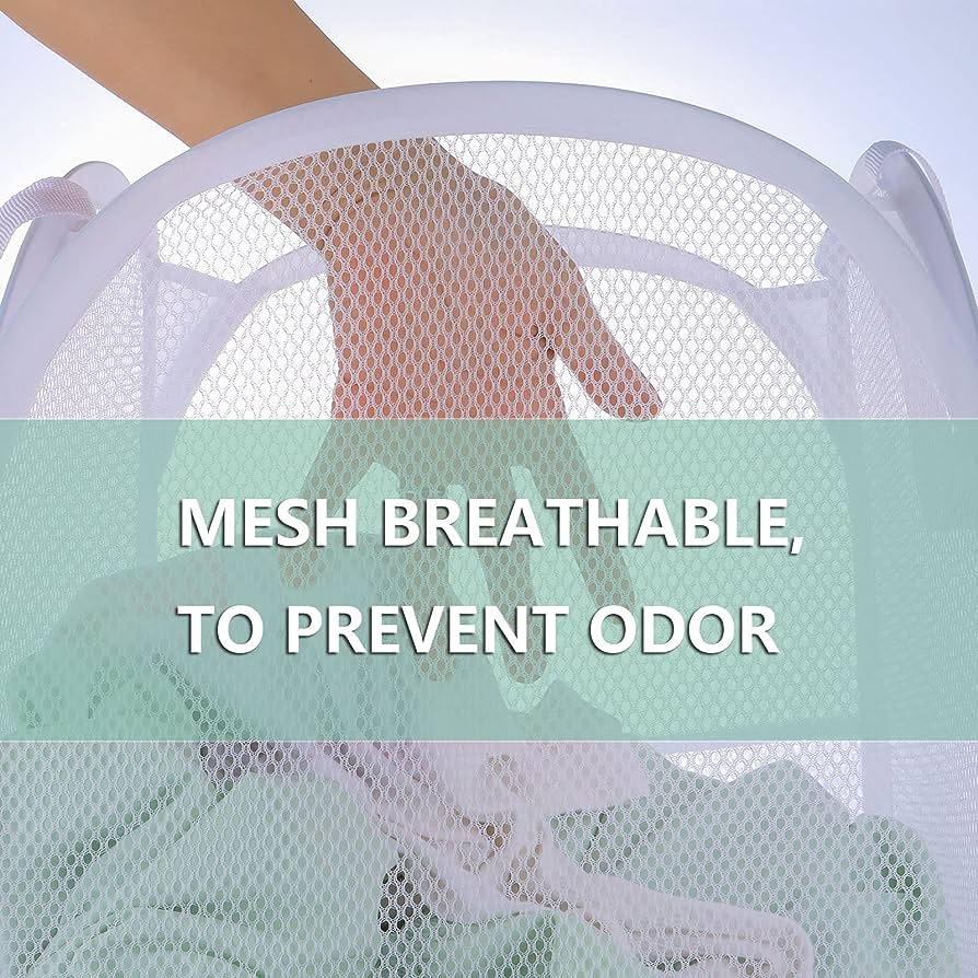 Foldable Laundry Bag – Mesh Cloth Storage & Washing Basket