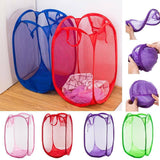 Foldable Laundry Bag – Mesh Cloth Storage & Washing Basket