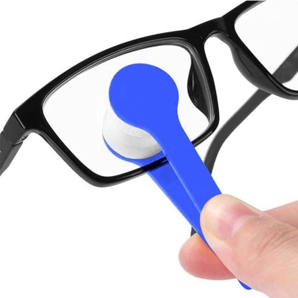 Mini Microfiber Eyeglasses Cleaner – Blue Glasses Cleaning Tool for Clear Vision