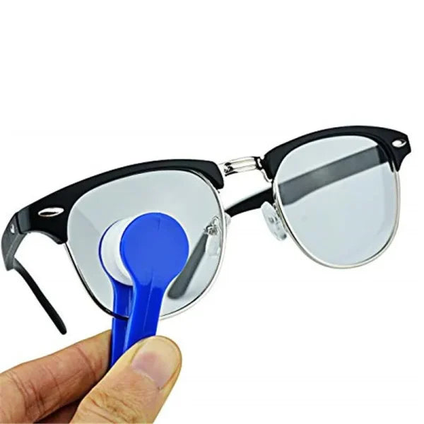 Mini Microfiber Eyeglasses Cleaner – Blue Glasses Cleaning Tool for Clear Vision
