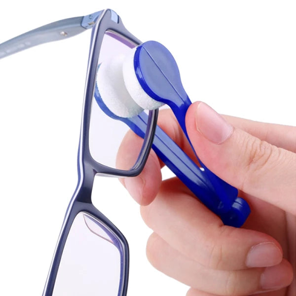 Mini Microfiber Eyeglasses Cleaner – Blue Glasses Cleaning Tool for Clear Vision