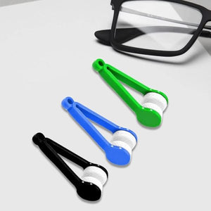 Mini Microfiber Eyeglasses Cleaner – Blue Glasses Cleaning Tool for Clear Vision