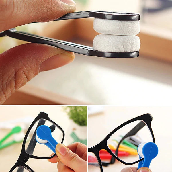 Mini Microfiber Eyeglasses Cleaner – Blue Glasses Cleaning Tool for Clear Vision
